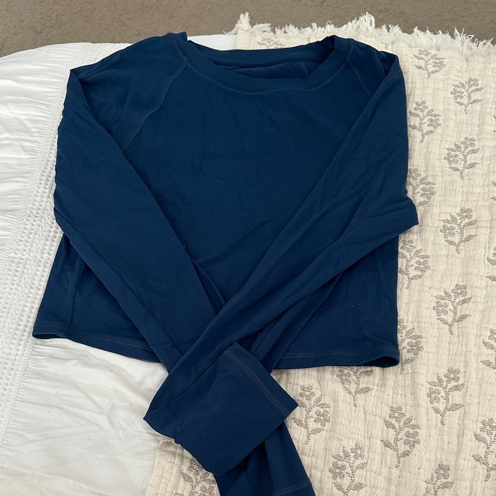 CRZ YOGA Navy Blue Crop Top